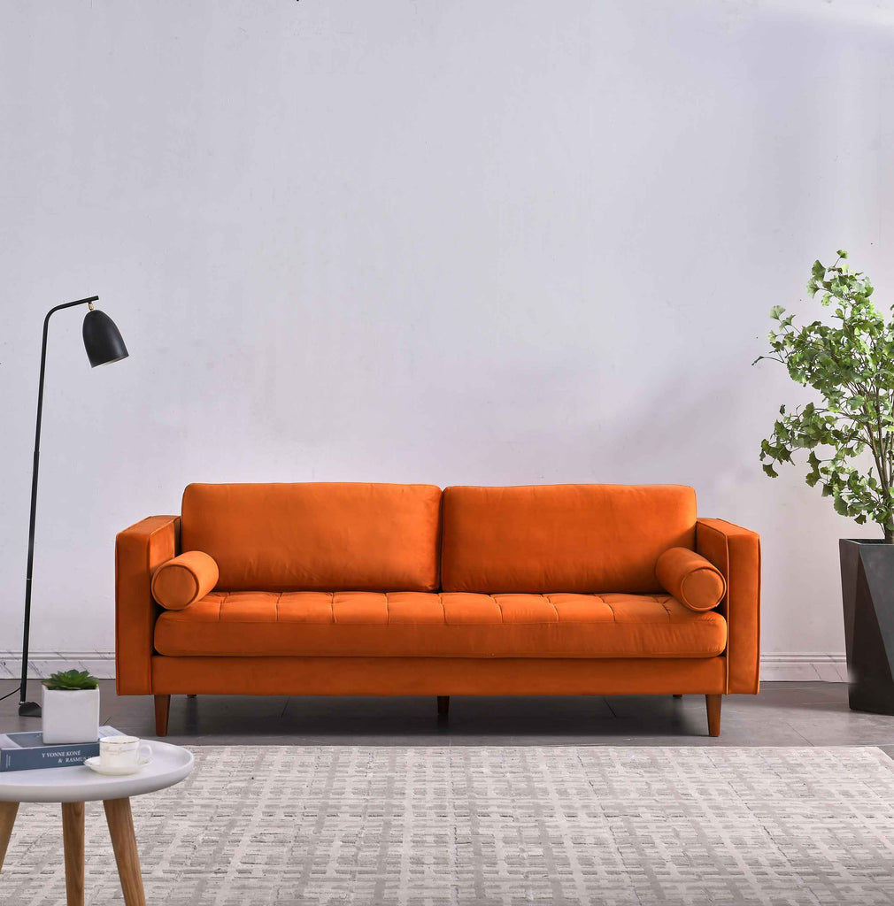 Rubeza Scott 3 Seater Sofa - Burnt Orange