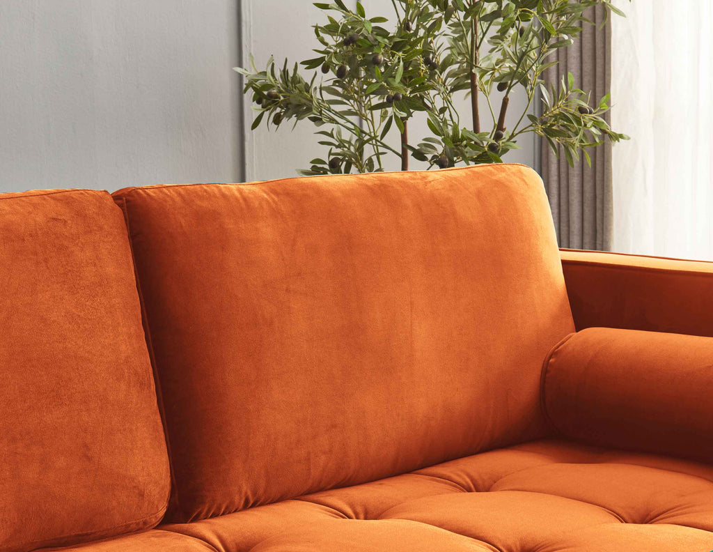 Rubeza Scott 2 Seater Sofa - Burnt Orange