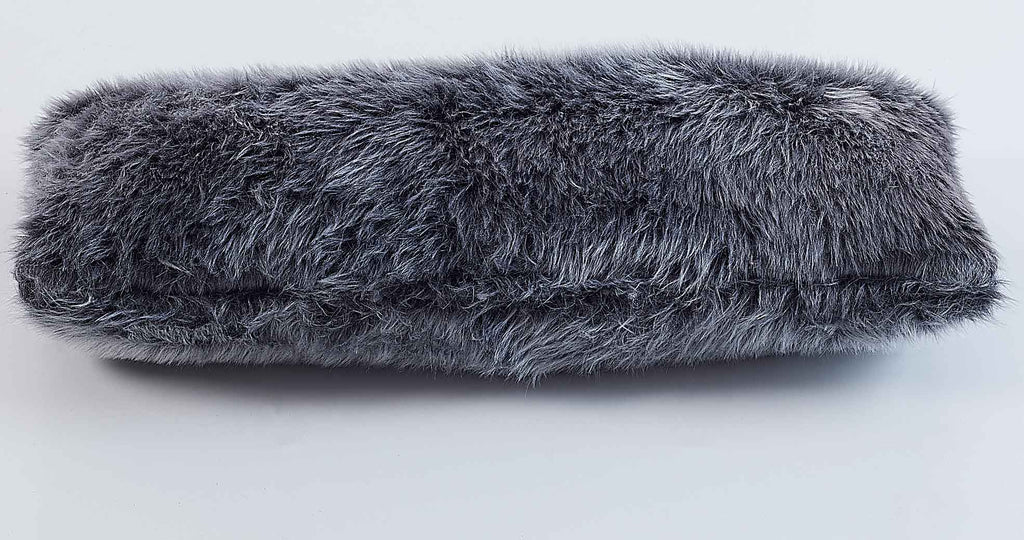 Rubeza Piera Fluffy Cushion - Grey 60x32 cm