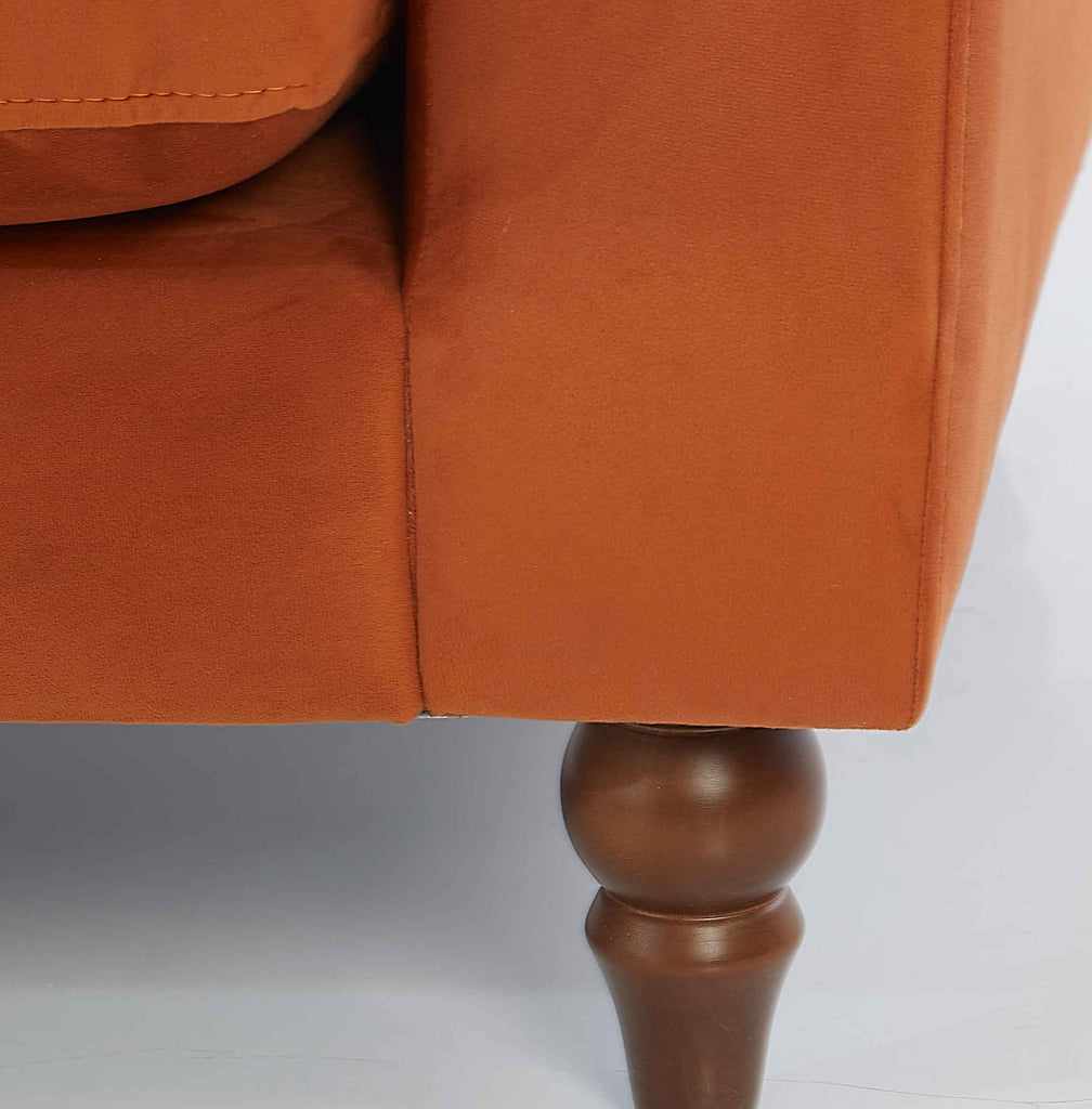 Rubeza Paula Chaise/2+Seater - Burnt Orange