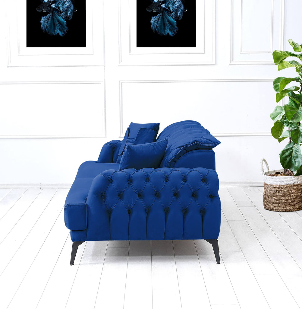 Rubeza Piera 2 Seater Sofa - Indigo Blue
