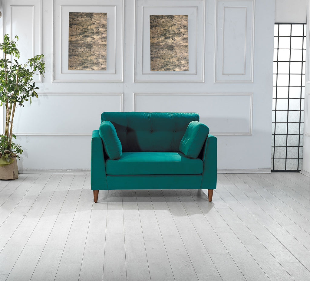 Rubeza Leo Collection 2 Seater Sofa- Super Emerald Green All Over