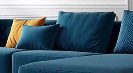 Rubeza Sofia Collection Left Hand Facing Corner Sofa - Dark Blue