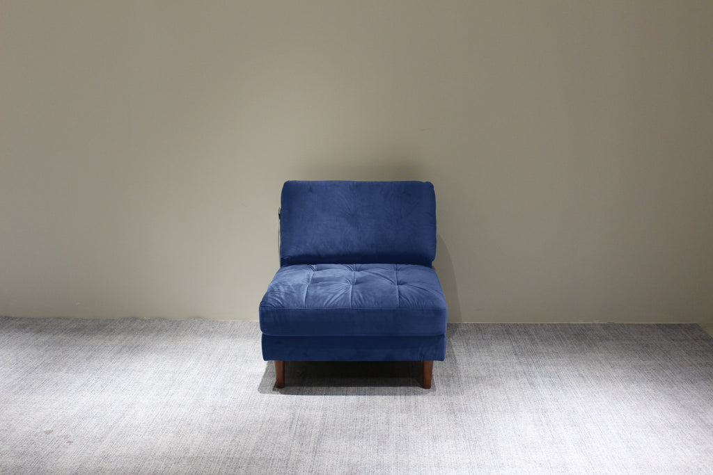 Rubeza Scott 5 Seater Right Hand Facing Chaise End Corner Sofa - Indigo Blue