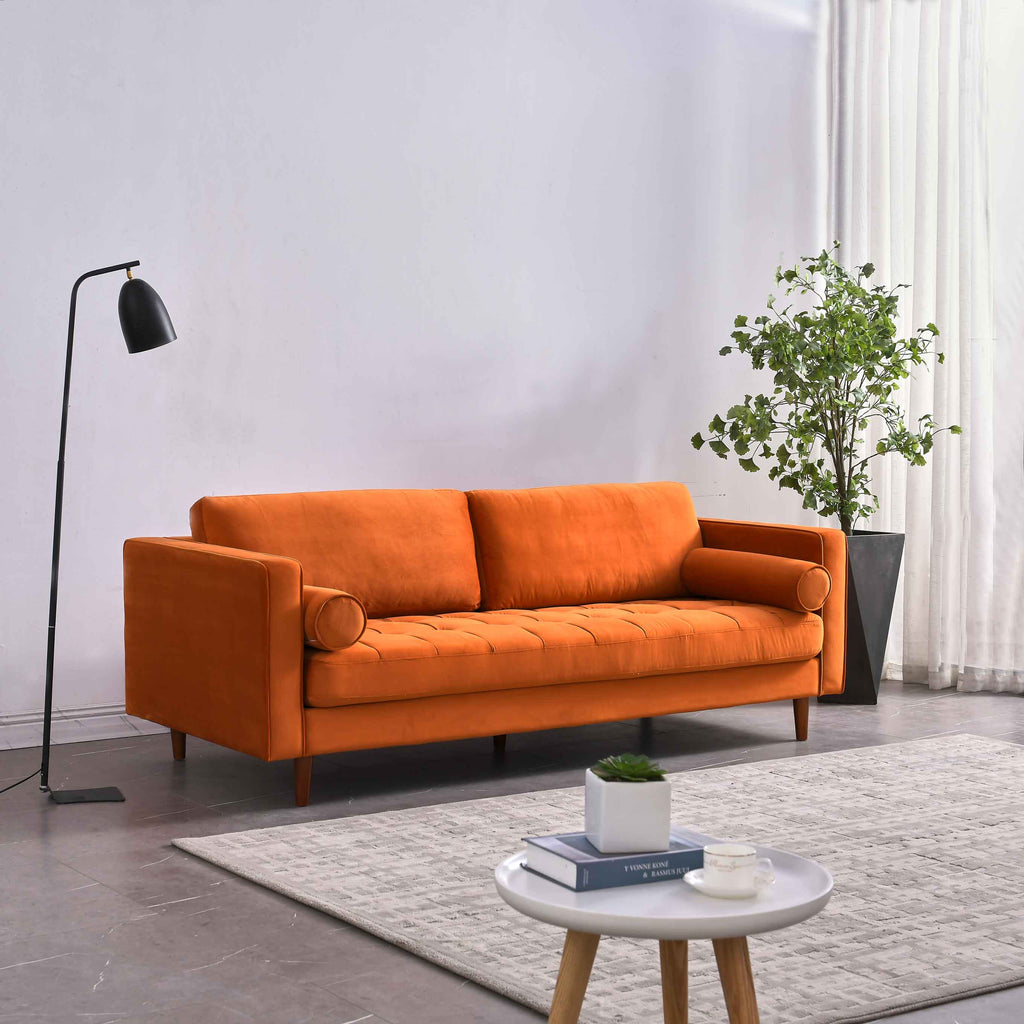 Rubeza Scott 3 Seater Sofa - Burnt Orange