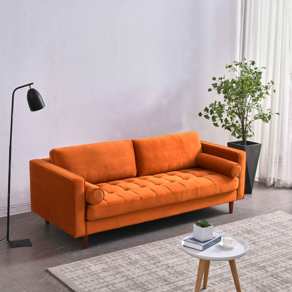 Rubeza Scott 3 Seater Sofa - Burnt Orange