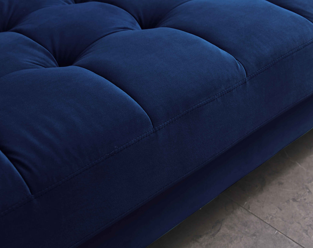Rubeza Scott 3 Seater Velvet Sofa - Indigo Blue