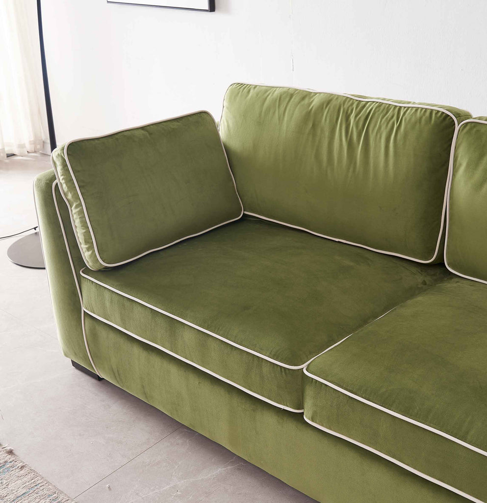 Rubeza Brora 5 Seater Right Hand Facing Corner Sofa - Grass Green