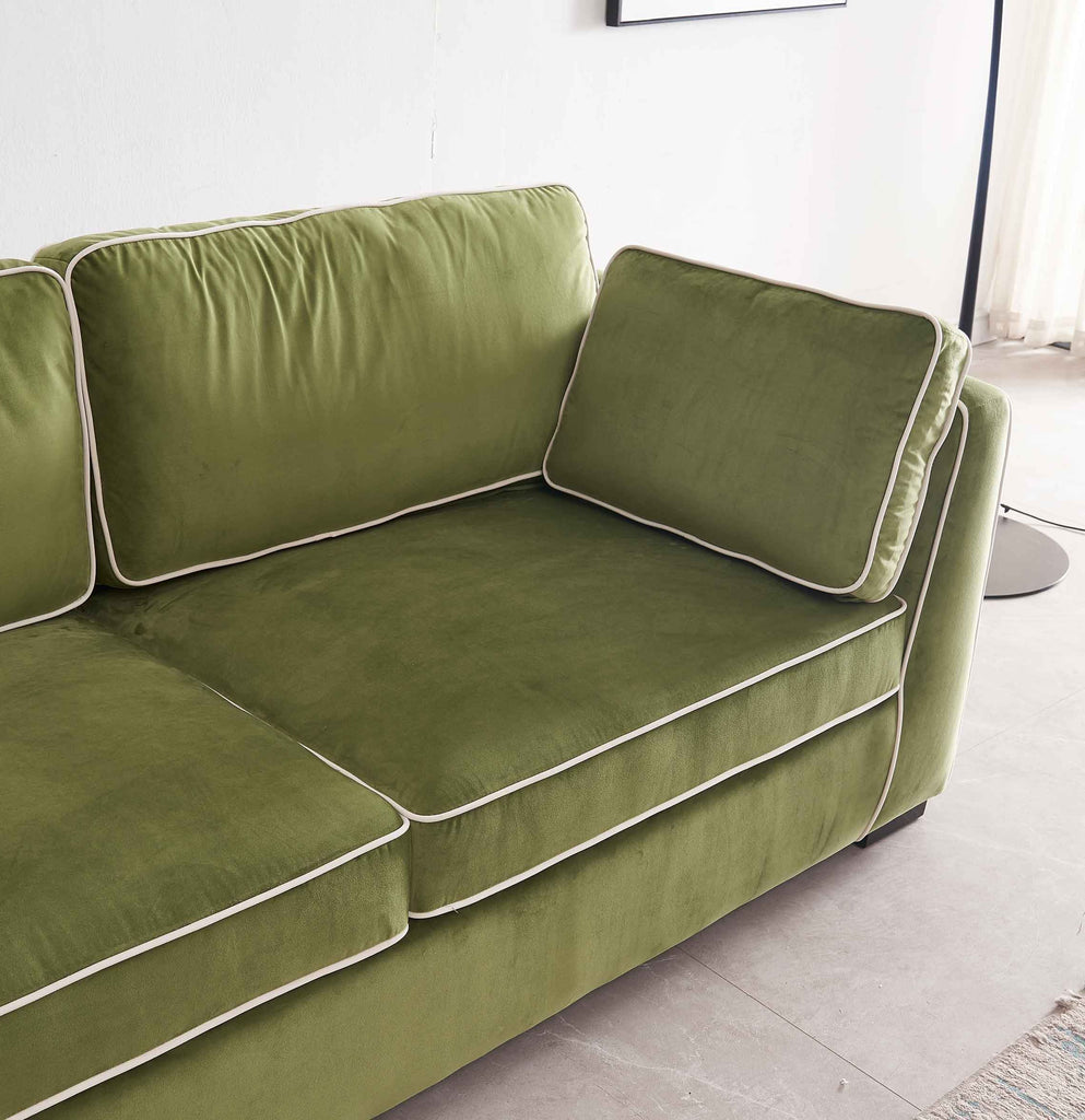 Rubeza Brora 5 Seater Left Hand Facing Corner Sofa - Grass Green