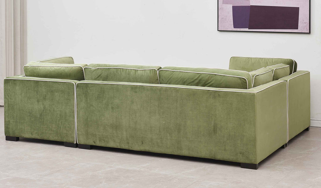 Rubeza Brora 5 Seater Right Hand Facing Corner Sofa - Grass Green