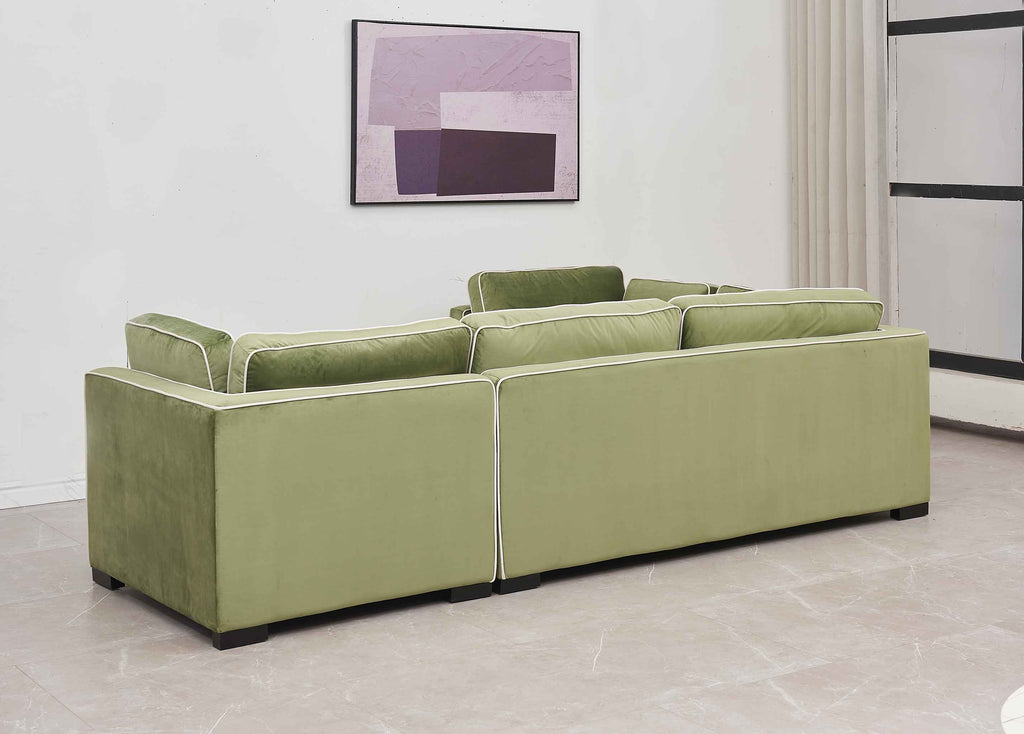 Rubeza Brora 5 Seater Right Hand Facing Corner Sofa - Grass Green