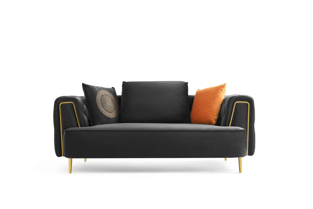 Rubeza Sofia 2 Seater Sofa - Black