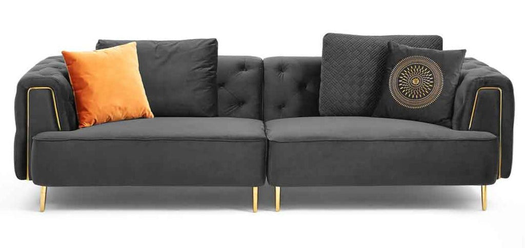 Rubeza Sofia 4 Seater Sofa - Black