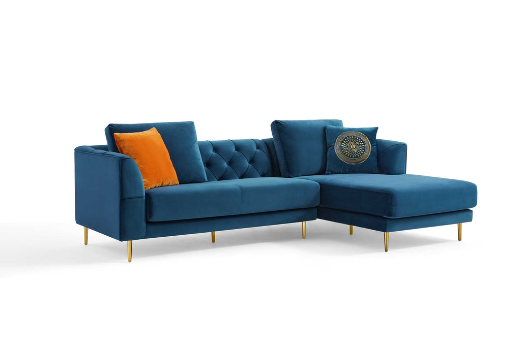 Rubeza Cricket 2+Seater/Chaise - Dark Blue