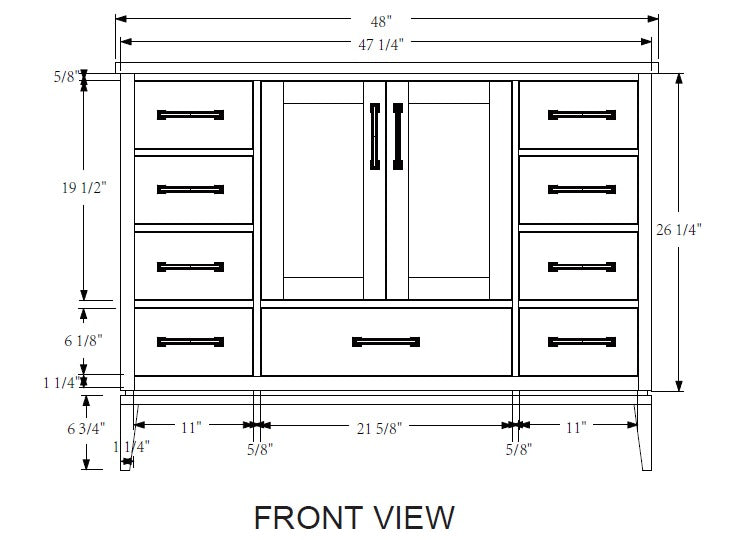 Rubeza 1200mm Anatolia Vanity Unit with Carrara Marble Top - Black & Chrome