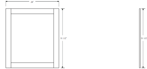 Rubeza Sazio Chorchoal  711x800mm Luxury Framed Mirror