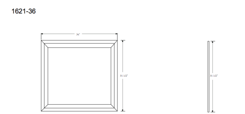 Rubeza Allwood 863x800mm Luxury Framed Mirror