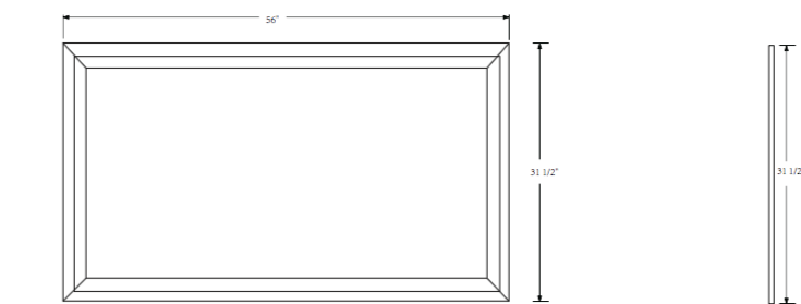 Rubeza Allwood 1420x800mm Luxury Framed Mirror - Wood Veneer