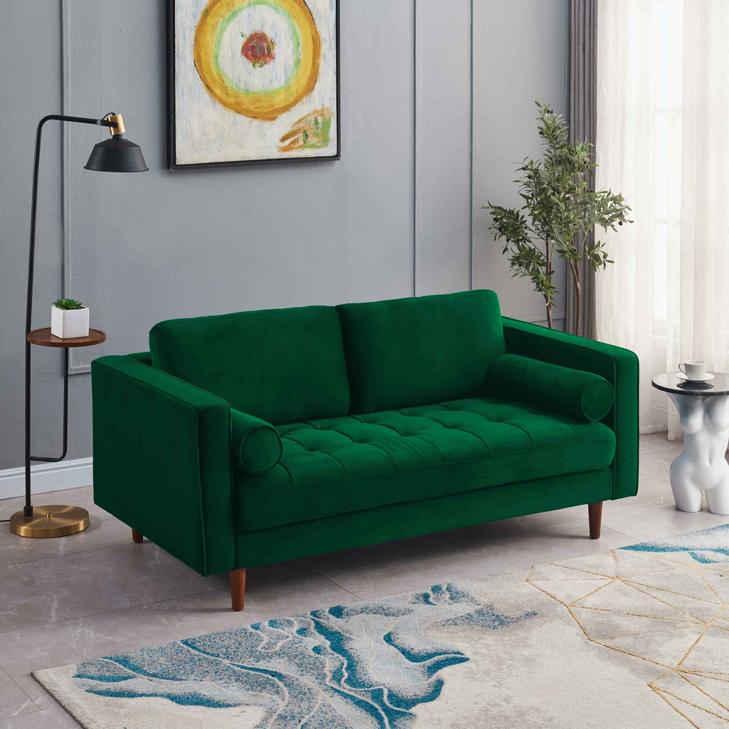Rubeza Scott 2 Seater Sofa - Super Emerald Green