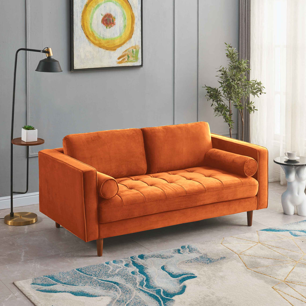 Rubeza Scott 2 Seater Sofa - Burnt Orange