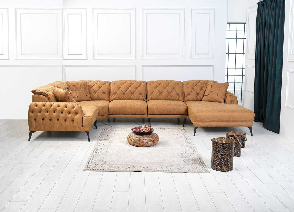 Rubeza Piera 1+Seater/Corner/Armless 1 Seater/Armless 1 Seater/ Chaise - Tan