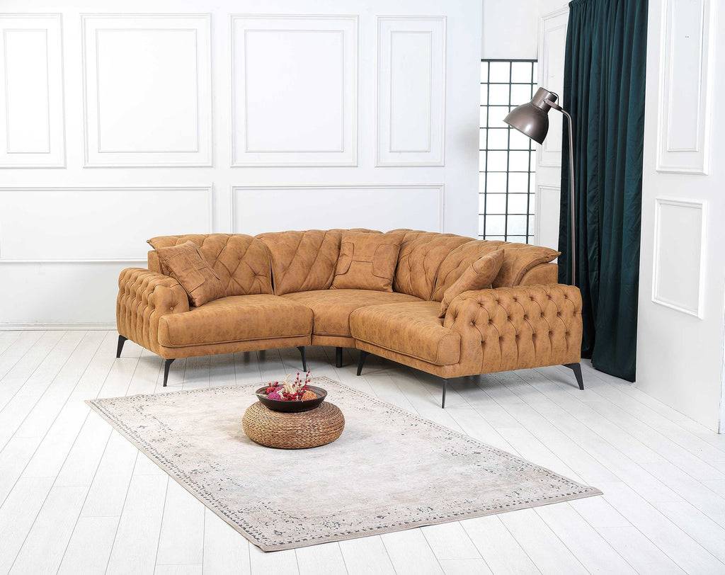 Rubeza Piera 1+Seater/Corner/1+Seater - Tan