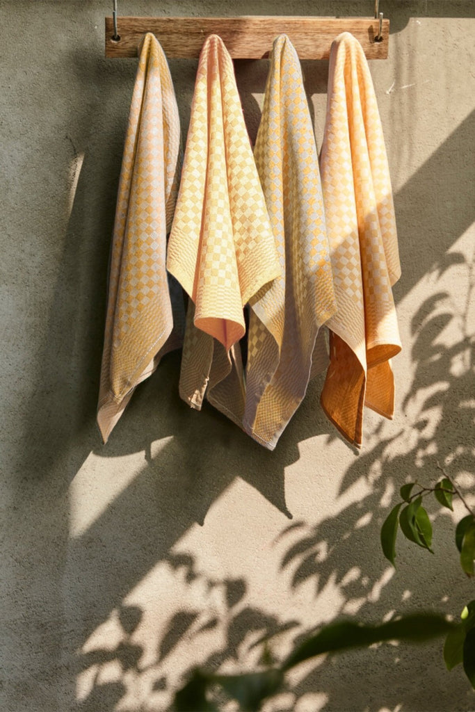 Vintage Style Design Chequered Napkins - Set of 6