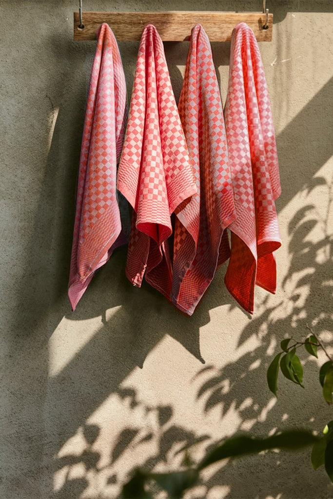 Vintage Style Design Chequered Napkins - Set of 6