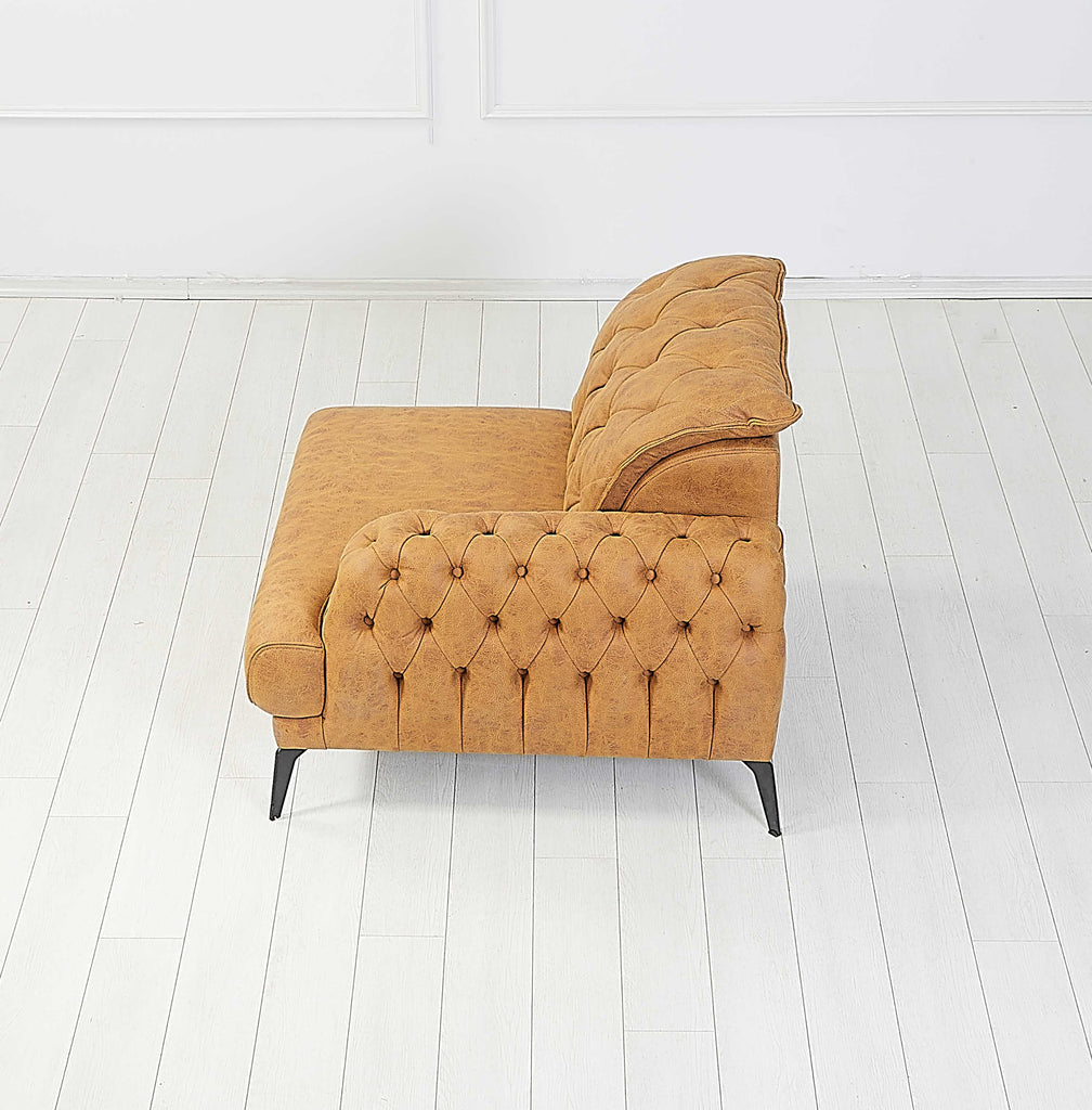 Rubeza Piera Chaise/Armless 1 Seater/Armless 1 Seater/ Corner/1+Seater - Tan