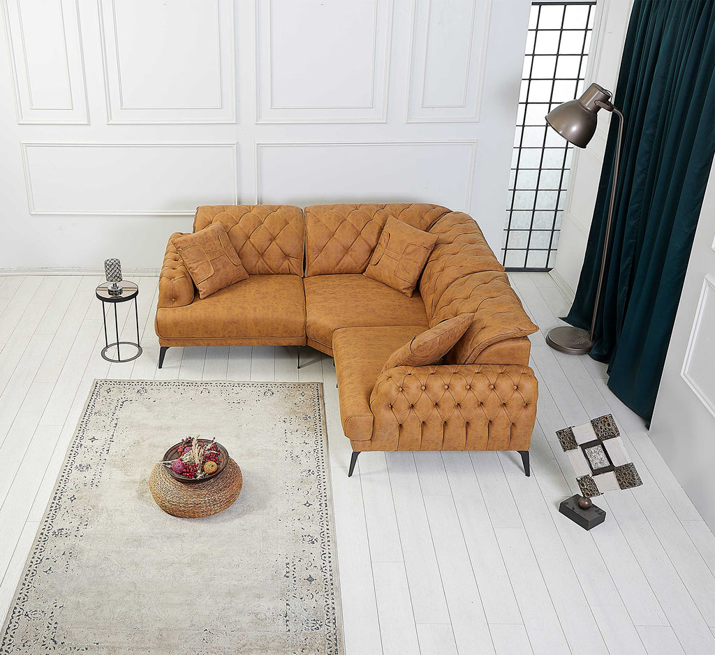 Rubeza Piera 1+Seater/Corner/1+Seater - Tan