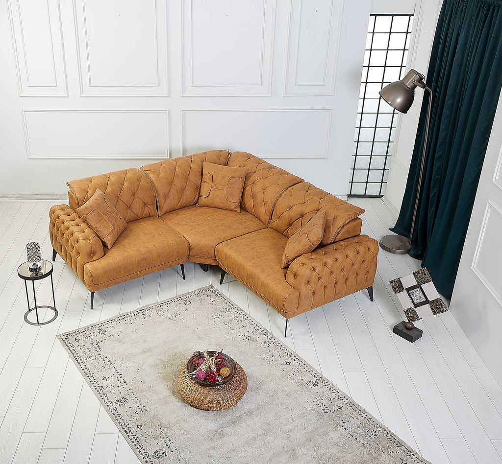 Rubeza Piera 1+Seater/Corner/1+Seater - Tan