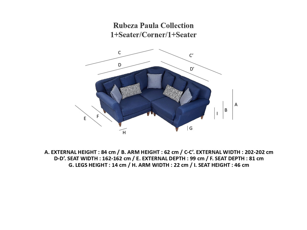 Rubeza Paula 1+Seater/Corner/1+Seater - Tortilla Brown