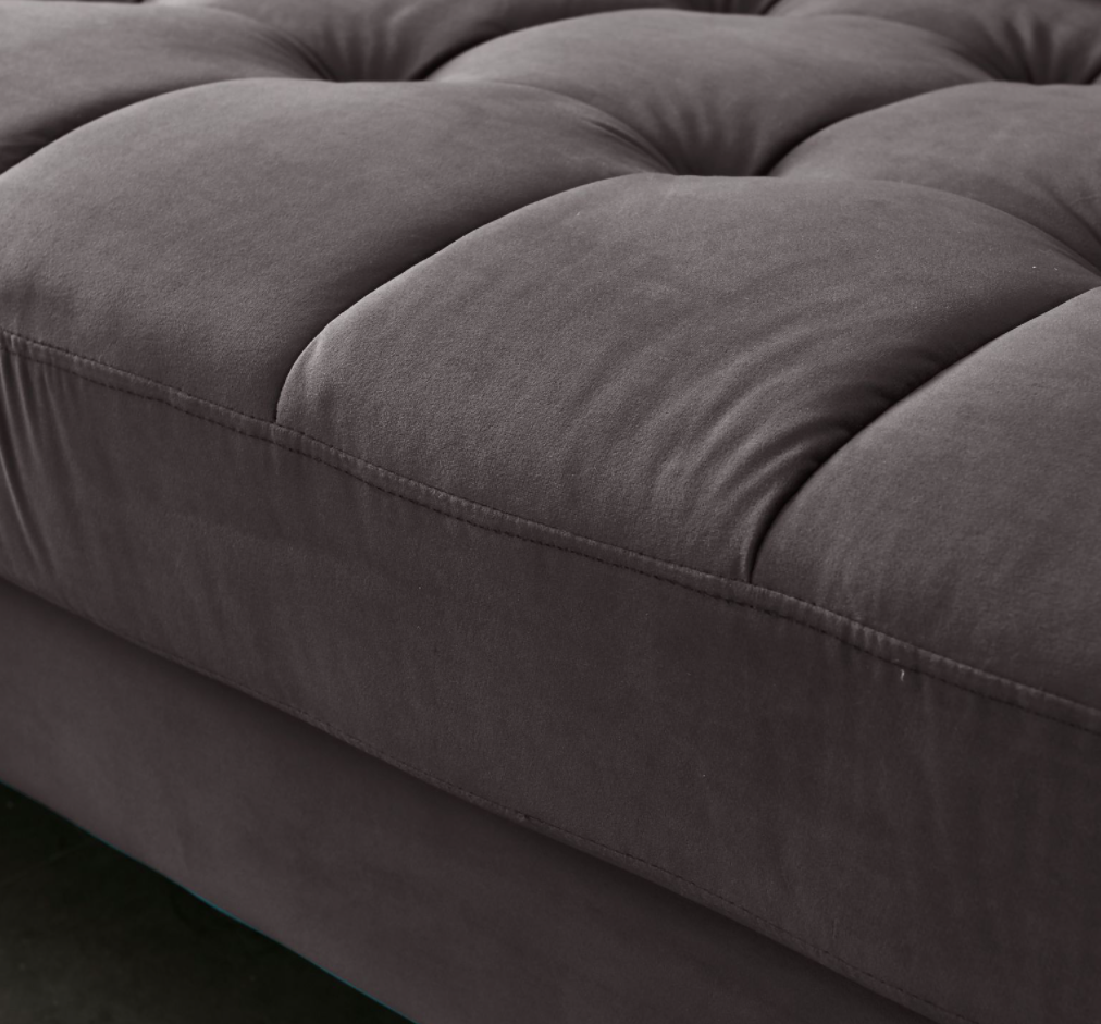 Rubeza Scott 4 Seater Right Hand Facing Chaise End Corner Sofa - Iron Grey