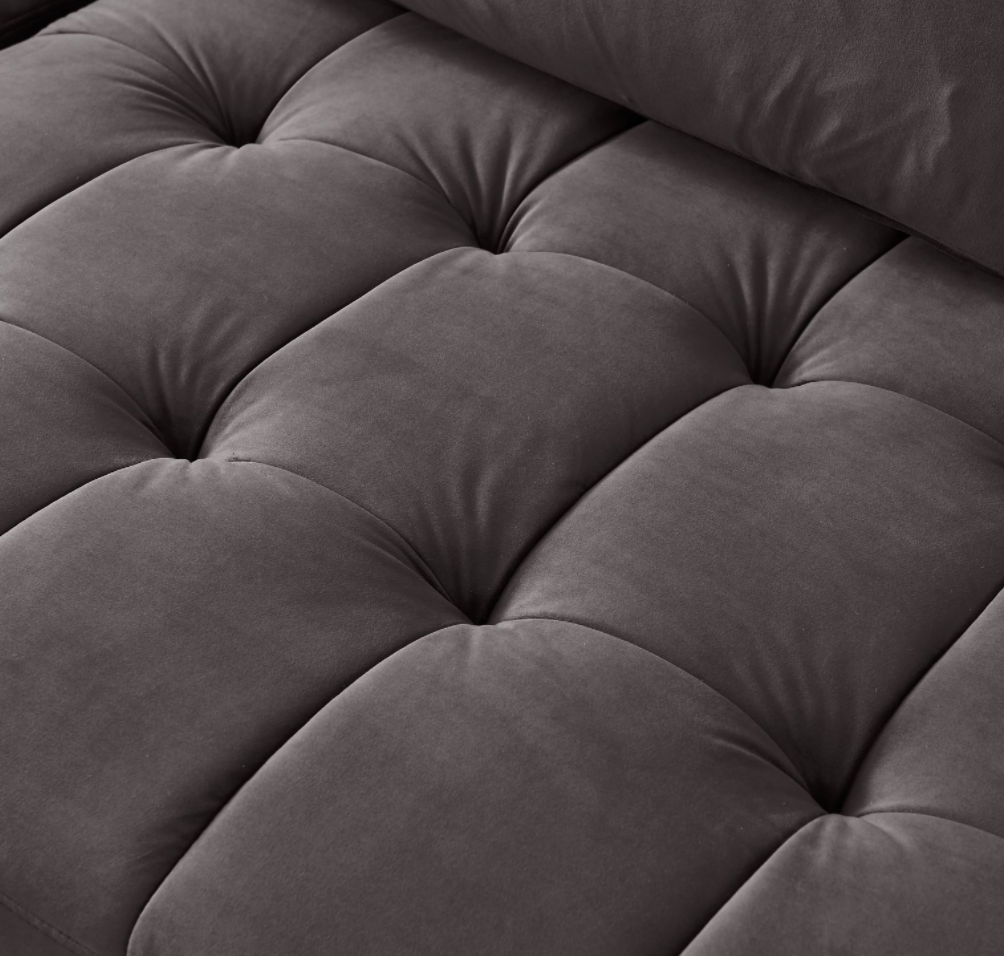 Rubeza Scott 4 Seater Right Hand Facing Chaise End Corner Sofa - Iron Grey