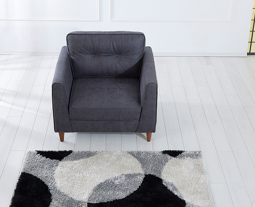 Rubeza Leo Vegan Leather Armchair - Antrasit Grey