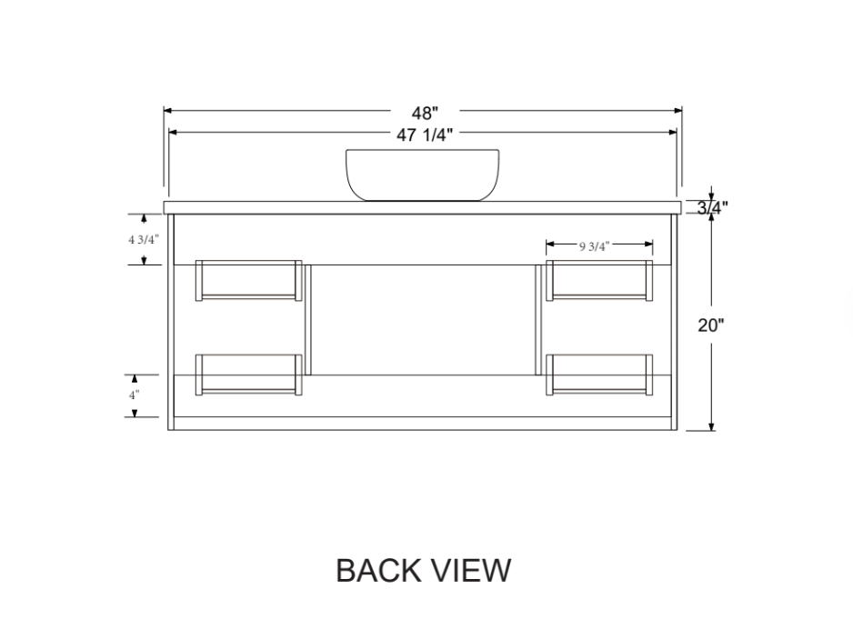 Rubeza 1200mm Dukes Wall Hung Vanity Unit  - Black & Gold