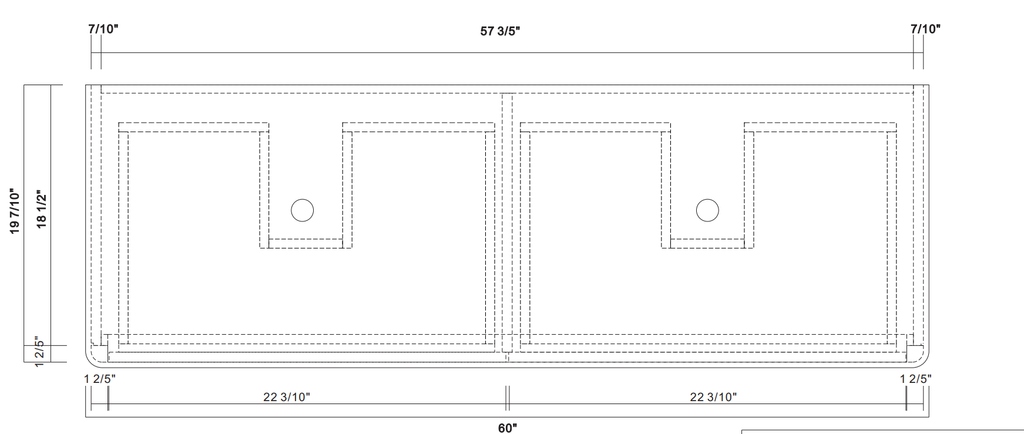 Rubeza 1500mm Mauna Wall Hung Vanity Unit - Light Grey & Gold