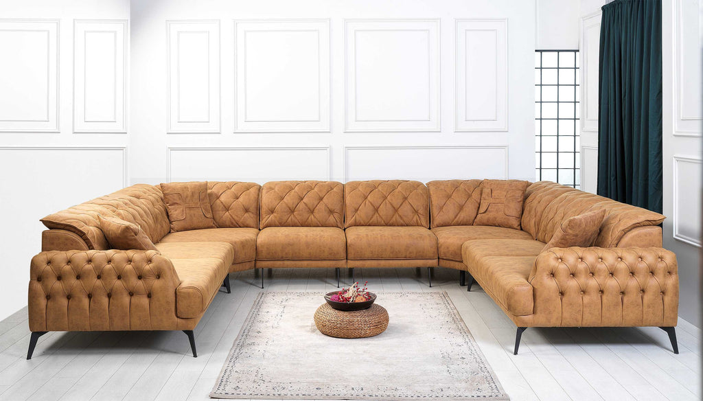 Rubeza Piera 2+Seater/Corner/Armless 1 Seater/Armless 1 Seater/ Corner/2+Seater - Tan