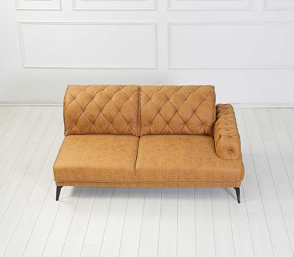 Rubeza Piera Chaise/Armless 1 Seater/Armless 1 Seater/ Corner/2+Seater - Tan