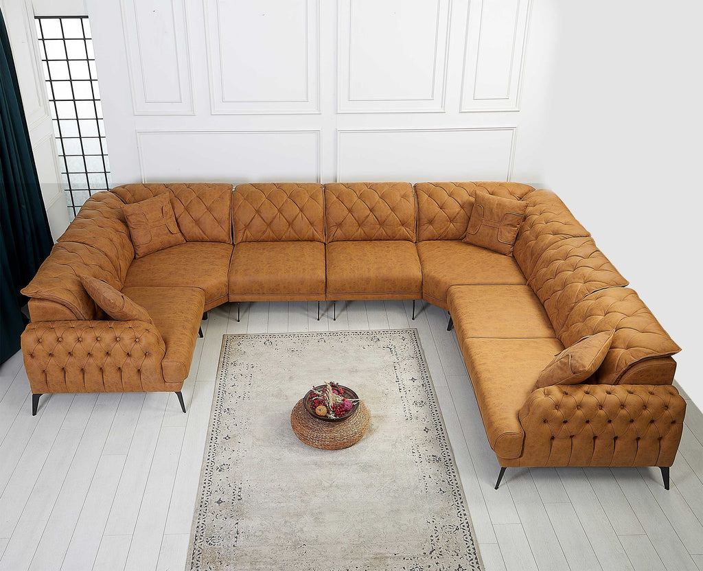 Rubeza Piera 1+Seater/Corner/Armless 1 Seater/Armless 1 Seater/ Corner/2+Seater - Tan