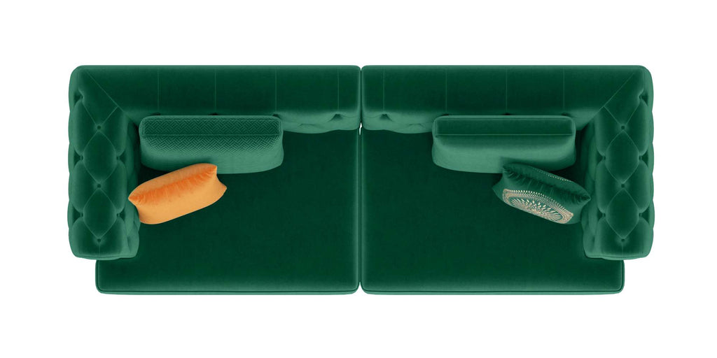 Rubeza Sofia 4 Seater Sofa - Emerald Green