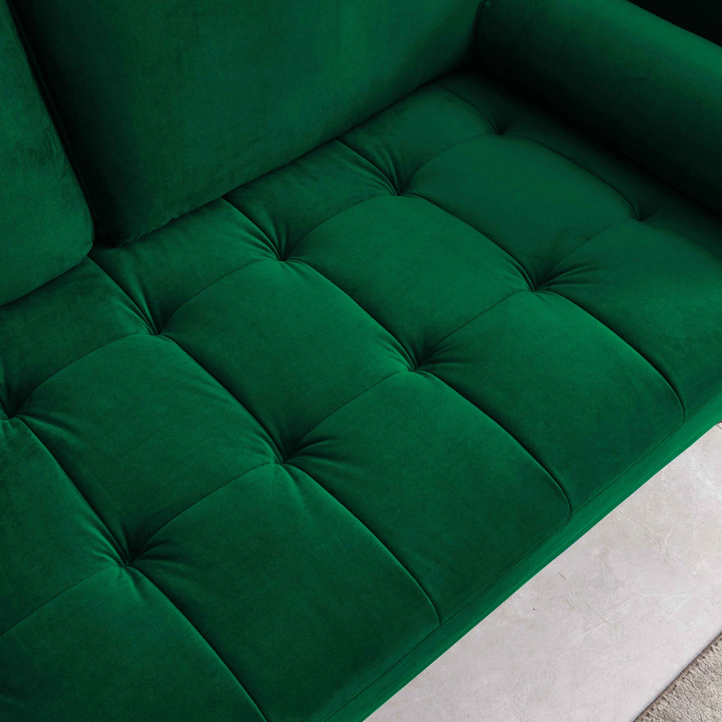 Rubeza Scott 2 Seater Sofa - Super Emerald Green