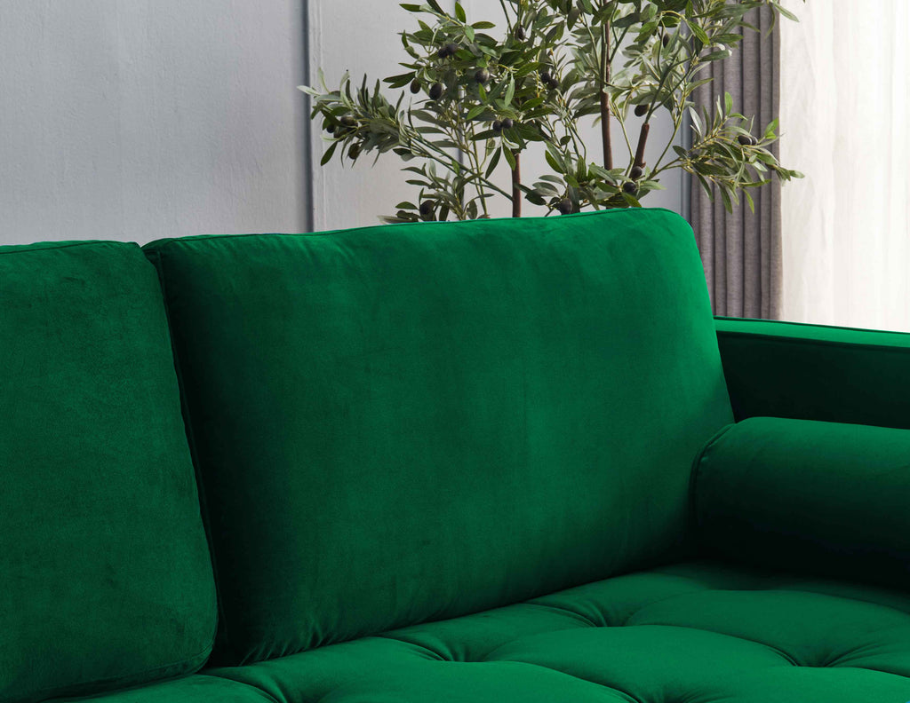 Rubeza Scott 2 Seater Sofa - Super Emerald Green