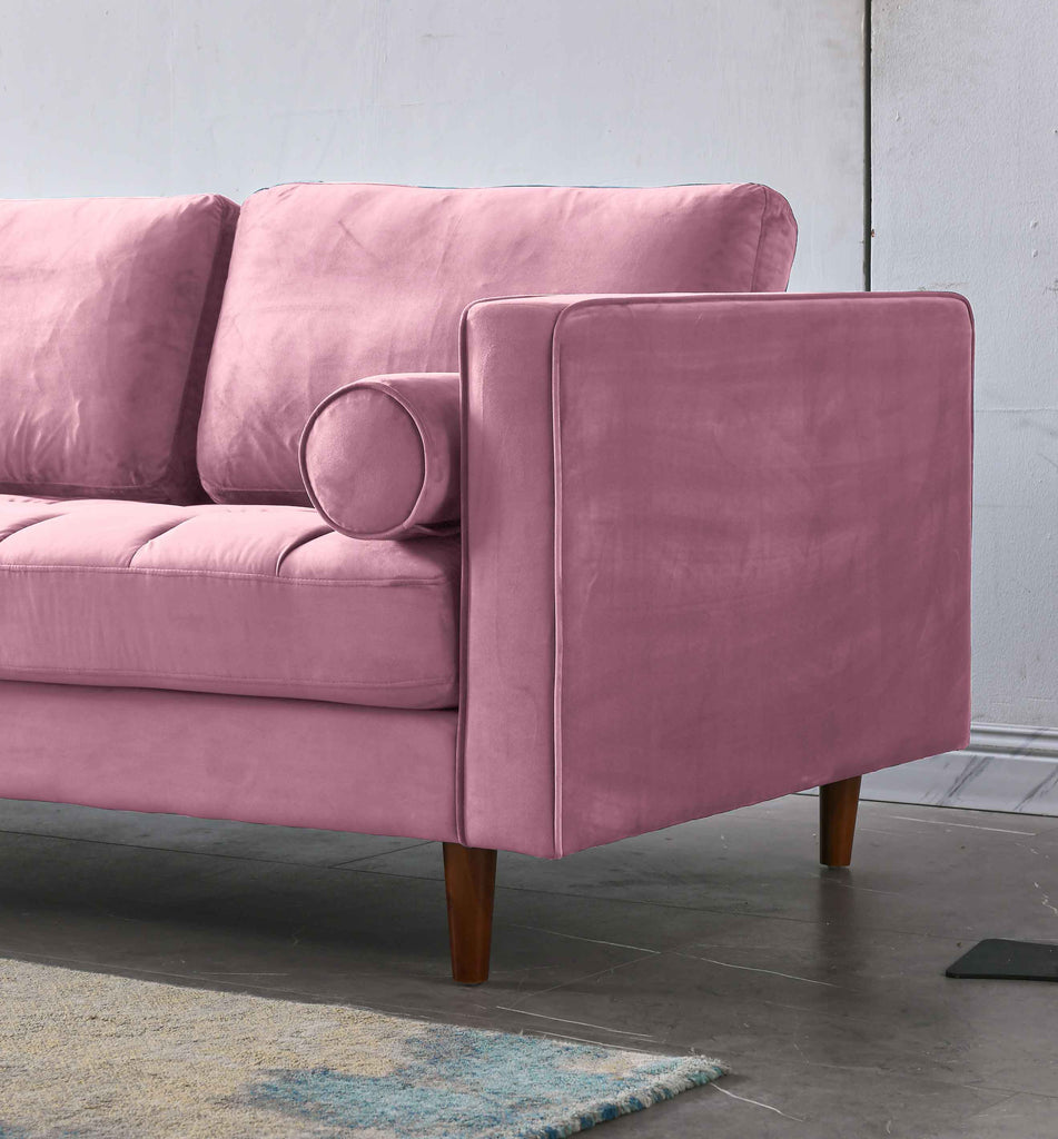 Rubeza Scott 4 Seater Left Hand Facing Chaise End Corner Sofa  - Taffy Pink