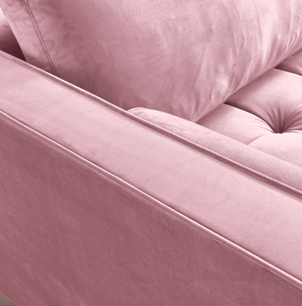 Rubeza Scott 4 Seater Left Hand Facing Chaise End Corner Sofa  - Taffy Pink