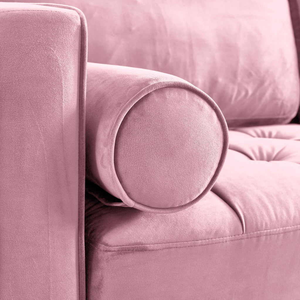 Rubeza Scott 4 Seater Left Hand Facing Chaise End Corner Sofa  - Taffy Pink