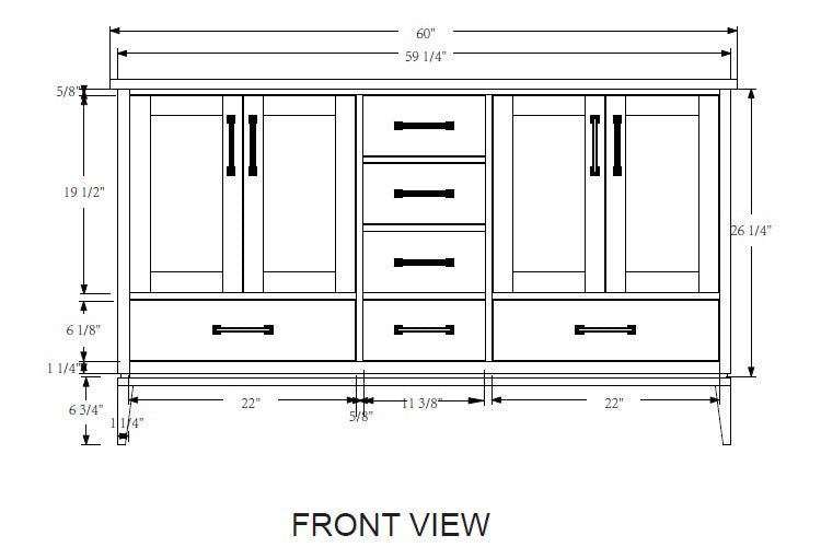 Rubeza 1500mm Anatolia Vanity Unit with Carrara Marble Top - Light Grey & Chrome