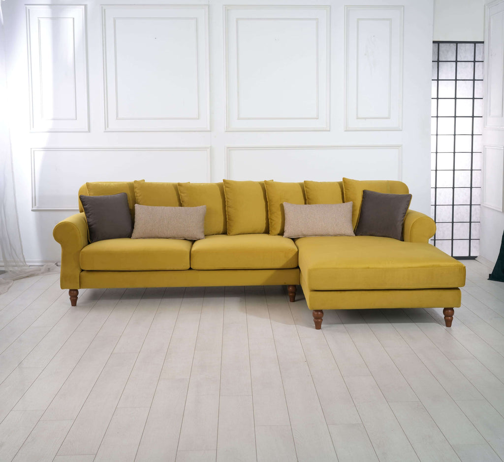 Rubeza Paula 2+Seater/Chaise - Posh Gold