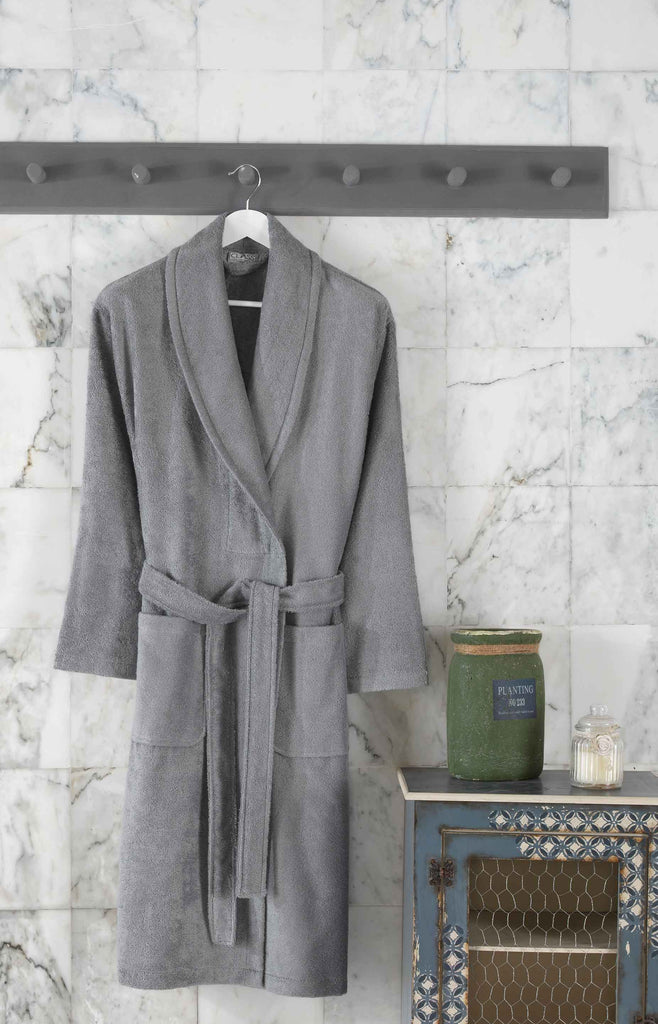 Buckingham Collection Bamboo Bathrobe - Grey