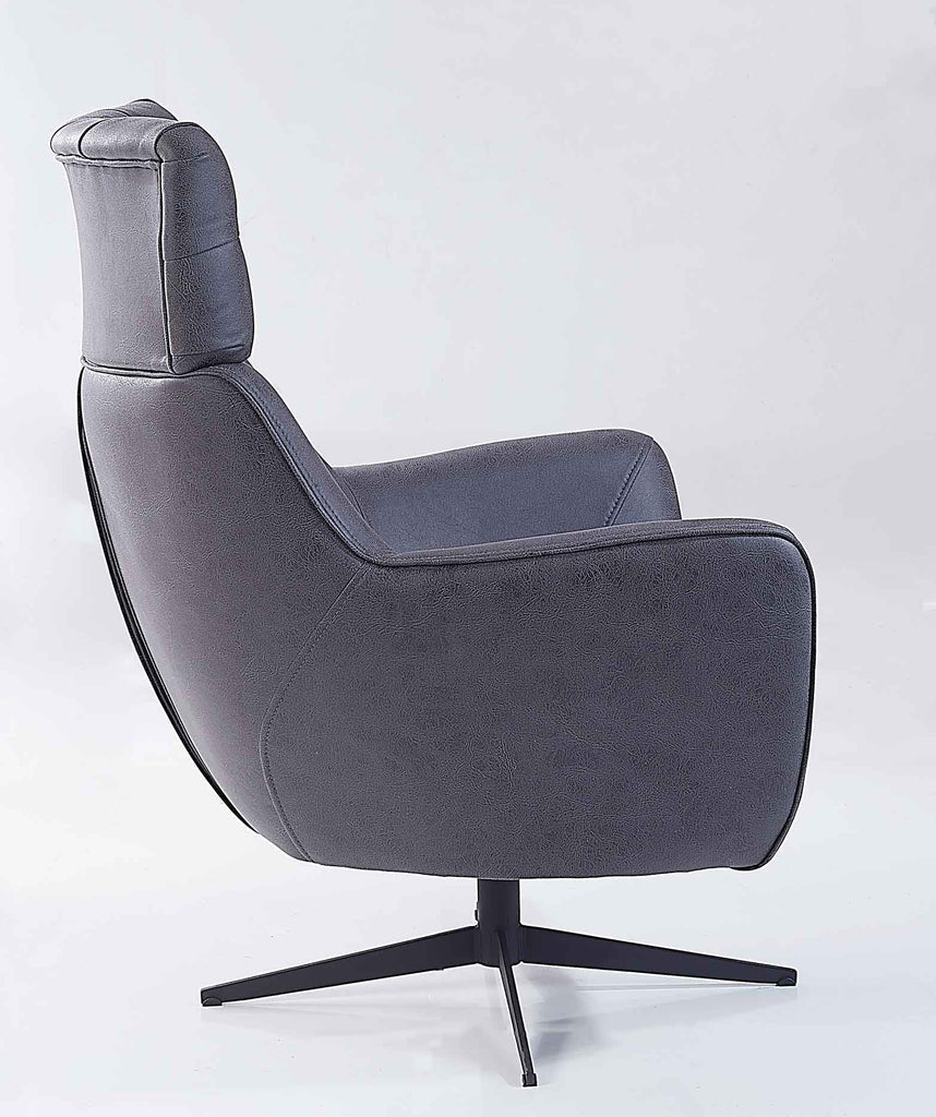 Rubeza Piera Vegan Leather Armchair - Anthracite Grey